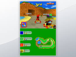There will be stones sticking out of the sand, a balloon drawn on the cliff, and a series of dots. Diddy Kong Racing Ds Nintendo Ds Games Nintendo