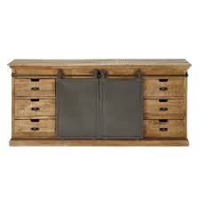 Maybe you would like to learn more about one of these? Buffet 6 Tiroirs Et 2 Portes Coulissantes En Manguier Massif Germain Maisons Du Monde