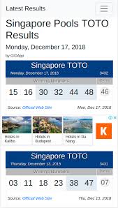 Draw on every monday and thursday at 6.30pm. Gidapp The All New Web Site For Singapore Pools Toto Facebook