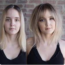 Blending short bangs and middle part bangs, this particular shag style has just enough edge to make it trendy short hair with bangs and a round face doesn't mean that your hairstyle choices are limited. Pin On Get Yo Hair Did