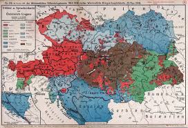 Austria hungary s borders in comparison with modern borders 876 x. World War I Peoples And Language Map Of Austria Hungary