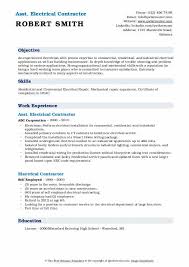 Electrical Contractor Resume Samples Qwikresume