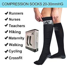 Actinput Compression Socks 20 30mmhg For Men Women Best Stocking For Running Medical Flight Travel Maternity Pregnancy Small Grey