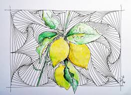 Zitronen Foto Bild Grafik Aquarell Zeichnen Bilder Auf Fotocommunity