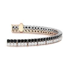 Joann Bracelet with Round Black Diamond, SI Diamond