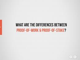 Understanding the differences can help you better evaluate available cryptocurrencies for your portfolio, as those that use proof of stake may. What Are The Differences Between Proof Of Work And Proof Of Stake
