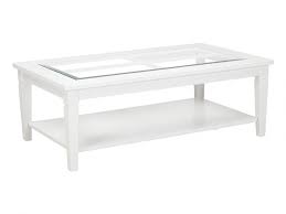 Table Basse Guerande Plateau En Verre Trempe Pin Blanc Table Basse Table Basse Blanche Decorations De Salle De Sejour