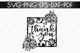 Thank you paper cut template. Thank You 5 Papercut Template Appreciation Frame Svg Pdf By Mulia Designs Thehungryjpeg Com