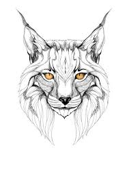 Lynx Graphic Art Tattoo Grafik Tattoo Skizze Katzentattoos
