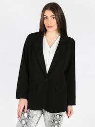 Trova l'abbigliamento taglie forti da uomo della nuova collezione di kiabi: Solada Giacca Elegante Nera Taglie Forti Blazer
