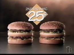 Mcdonald's australia is celebrating its 50th anniversary this year and has decided to celebrate by treating hungry aussies to a bunch of treats over on this date, the price of big mac burgers will be discounted to just 50 cents. Mcdonalds 25 Cent Big Mac Commercial 1995 Youtube