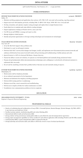 Telecommunications Engineer Resume Sample Mintresume