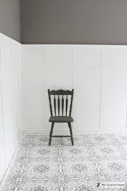 How To Stencil A Concrete Floor Like A Pro The Crowned Goat Painted Concrete Floors Tile Stencil Stenciled Concrete Floor