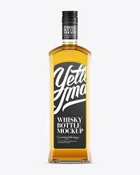 Download Whiskey Bottle Mockup In Bottle Mockups On Yellow Images Object Mockups