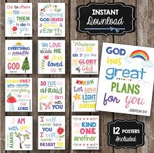 Get instant access to your free printable below! Scripture Posters Bundle Kids Bible Verses Printable Wall Etsy