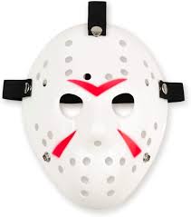 Free hockey mask vector download in ai, svg, eps and cdr. Amazon Com Jason Hockey Mask White Friday The 13th Mask Worn By Jason Voorhees Perfect Costume For Adults Toys Games