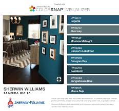 Take out the guess work by using a prepackaged sherwin williams complimentary farmhouse paint color palette by ashlee brooke design. I Found These Colors With Colorsnap Visualizer For Iphone By Sherwin Williams Regatta Sw 6517 Riverway Sw 6222 Moscow Midnight Sw 9142 Connor S Lakefront Sw 9060 Georgian Bay Sw 6509 Rainstorm