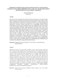 Kamus istilah islam edisi kedua. Pdf Pendekatan Berasaskan Ranah Semantik Dalam Polisemi Leksikal Kata Kerja Persepsi Visual Melayu Kajian Kes Makna Aktiviti Mental Kata Kerja Melihat A Frame Semantic Approach To Lexical Polysemy Of The Malay Verb Of