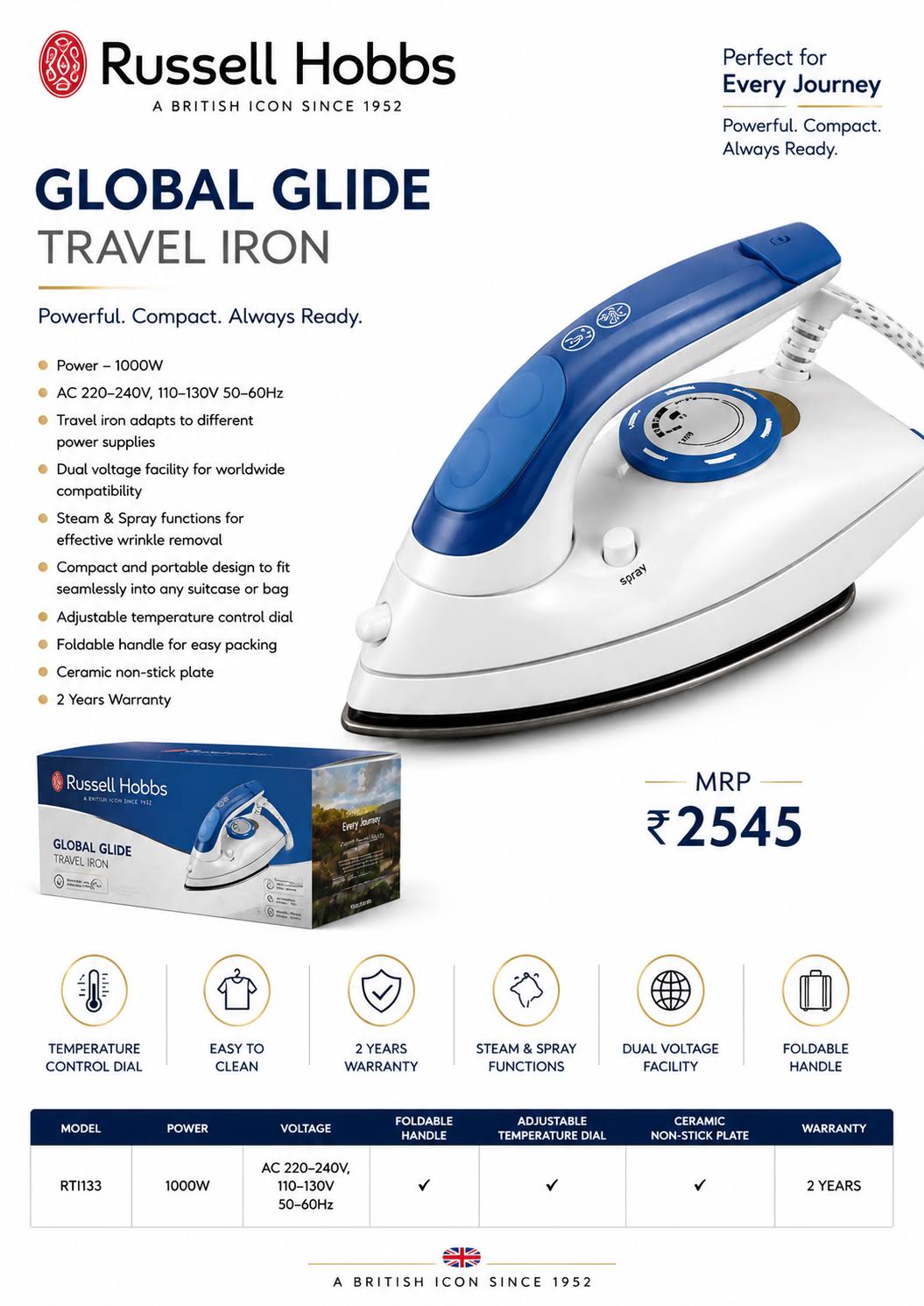 Travel iron product image