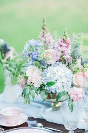 Summer Pastel Blue Pink Wedding Flowers In Gold Footed Bowls Www Theweddingofmydreams Co Uk Wedding Weddingideas W Wedding Flowers Bridal Flowers Bouquet