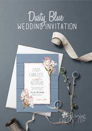 Dusty Blue Wedding Invitation Set Blue Wedding Something Blue Rustic Wedding Invitation Printable Invitation Blush Floral Wedding Blue Wedding Invitations Wedding Invitation Sets Wedding Invitations