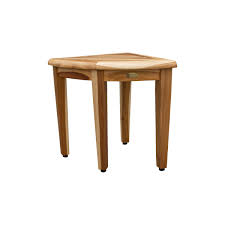 Asian styled teak shower stool features an extended profile that makes it even more functional and versatile. Decoteak Ed971 Oasis Compact Corner Teak Shower Build Com