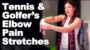 This is in reference to outer elbow pain (not inner). Tennis Elbow Golfer S Elbow Pain Stretches Ask Doctor Jo Youtube