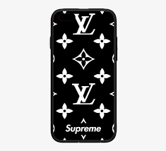 Baccarat hermès tiffany & co. Black Designer Inspired Supreme Iphone Case Louis Vuitton X Supreme Case Free Transparent Png Download Pngkey