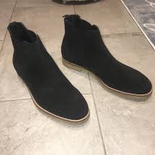 Clarks men's clarkdale gobi chelsea boot. Zara Men S Chelsea Boots Size 9 42 Black Suede Depop