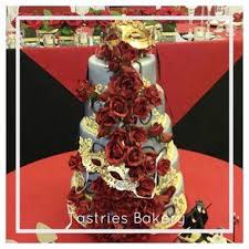 Bakersfield Wedding Cakes Red Rose Masked Fondant Wedding Cake With Buttercream Swirls Tiered Wedding Cake Custom Wedding Cakes Wedding Cakes