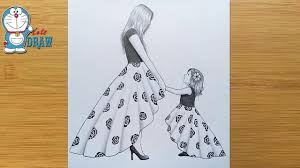 Mother S Day Drawing With Pencil Sketch For Beginners Step By Step Drawing Tutorial Art Video Youtube In 2020 Mothers Day Drawings Pencil Drawings Mom Drawing