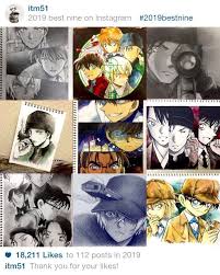 itm51 on instagram まだちょっと早いのですが 今年は やってみましたbest9 想像した通り すべてコナン ww ww 恥ずかしい ww 最近ワンピースのイラストも増やしていたのですが 何はともあれ 今年もありがとうございました と