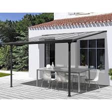 Pergola Pour Terrasse Ou Balcon Tt 3030 Al Aluminium Gris Anthracite Leroy Merlin Pergola Pergola Aluminium Abri Terrasse