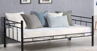 Twin Size Daybed Sofa Bed Bedroom Modern Metal Steel Bed Eveline Sofa Bed Grey Metal Structure Save On Goods Uk 3 Seater Sofa Bed Frame Metal Sofa Bed Frame