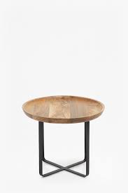 Zosenley round decorative tray, marbling plastic tray with handles, modern vanity tray and serving tray for ottoman, coffee table, kitchen and bathroom, size 13, white. Round Tray Table Collection French Connection