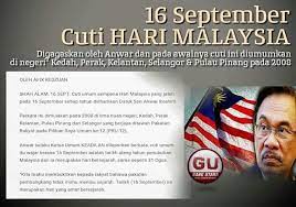 Sayfalari̇şletmelermedya/haber şirketiradyo i̇stasyonuvarnangal fmvideolarsaya mengumumkan cuti umum pada 4 september ! Anwar 4 Pm Cuti 16 September Digagaskan Anwar Ibrahim Facebook