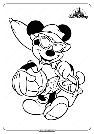 Includes images of baby animals, flowers, rain showers, and more. Printable Mickey Mouse Beach Fun Coloring Page