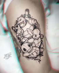 The tattoo could have been of a shiny pokemon, a pokemon he used to defeat the elite four or a legendary pokemon. Origen Tattoo Squirtle Squad Primera Sesion By Facebook