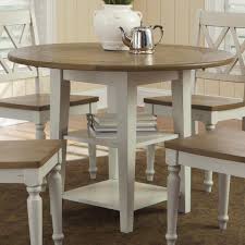 Reclaimed barnwood counter height drop leaf table with storage. Liberty Furniture Al Fresco Iii Round Drop Leaf Dining Leg Table Royal Furniture Kitchen Tables