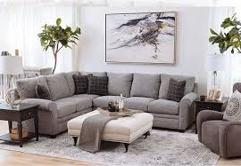 Casual Sleeper Sectional In Charcoal Mathis Brothers Furniture Living Room Furniture Arrangement Living Room Furniture Interior Design
