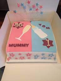 Joint Birthday Cake For Mother And Daughter A Joint Birthday Cake For A 40th And A 1st Cake Designs Birthday Joint Birthday Parties Birthday Cake For Mom