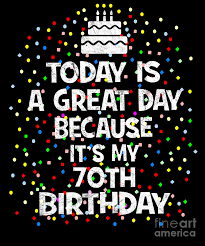 Tarjeta de cumpleaños 70 a mano con adornos de azulejos de scrabble de madera, con sobre. Today Is A Great Day Because Its My 70th Birthday Present Graphic Digital Art By Art Grabitees