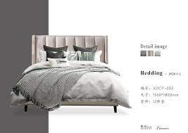 酒店床品定制软装饰品工程项目枕头套装 bed home decor furniture