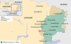 The ukrainian and russian borders with the donbass. Ukraine Crisis In Maps Bbc News