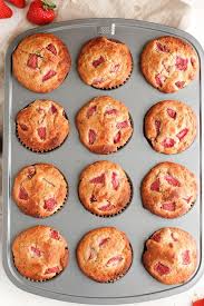Healthy Strawberry Banana Muffins Recipe Strawberry Muffins Healthy Healthy Banana Muffins Strawberry Banana Muffins
