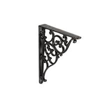 richelieu hardware 25 lbs 8 1 16 in forged iron matte black shelf bracket unitary bp9444280900 the home depot decor brackets rustic shelves video game console stand