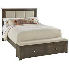 Hillsdale urban quarters full panel bed set with footboard bench. Daniel S Amish Concord 30 8755 38 8735 05 California King Multi Panel Fabric Bed With Storage Footboard Gill Brothers Furniture Upholstered Beds