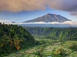 Bali holiday rentals bali holiday packages flights to bali bali restaurants bali attractions bali shopping. Photographic Print Indonesia Bali Rendang Rice Terraces And Gunung Agung Volcano By Michele Falzone 24x18in In 2021 Bali Bali Island Bali Location