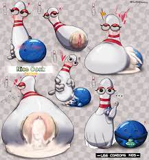 Bowling ball fucking a bowling pin