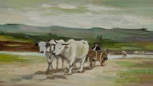 Carul cu boi descrie un car cu boi care urca pe un deal, dirijat de un taran, venit de la munca campului. Car Cu Boi Dupa Grigorescu Tablou De Emanuel Tancau